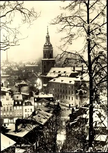 Ak Greiz im Vogtland, Winteransicht