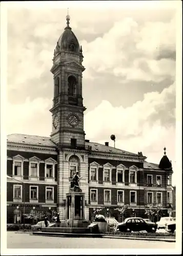 Ak Großenhain Sachsen, Rathaus, Denkmal