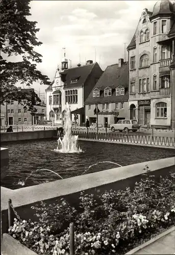 Ak Brand Erbisdorf Sachsen, Marktplatz, Brunnen