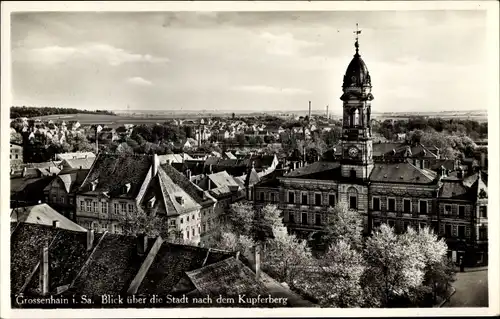 Ak Großenhain Sachsen, Blick über die Stadt nach dem Kupferberg