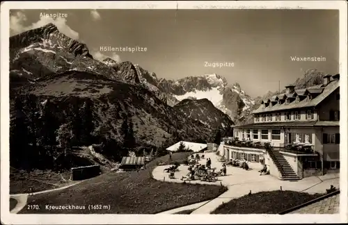 Ak Garmisch Partenkirchen in Oberbayern, Kreuzeckhaus, Adolf Zoeppritz Haus