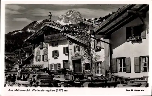 Ak Mittenwald in Oberbayern, Wettersteinspitze