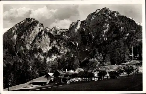 Ak Berchtesgaden in Oberbayern, Alpengasthof Vorderbrand, Berglandschaft