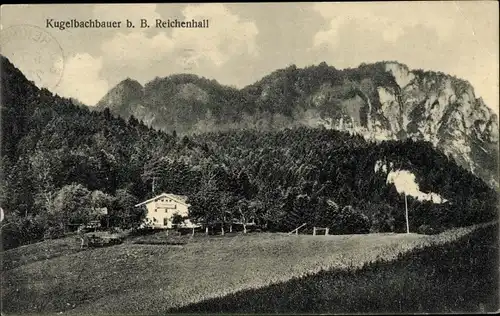 Ak Bad Reichenhall in Oberbayern, Alpenwirtschaft Kugelbachbauer, Franz Gruber, Gebirge