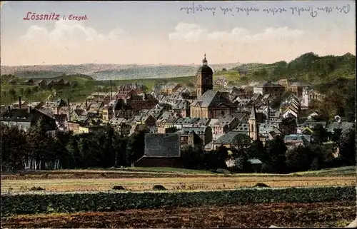 Ak Lößnitz Lössnitz im Erzgebirge, Gesamtansicht