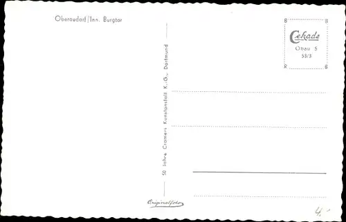 Ak Oberaudorf am Inn Oberbayern, Burgtor