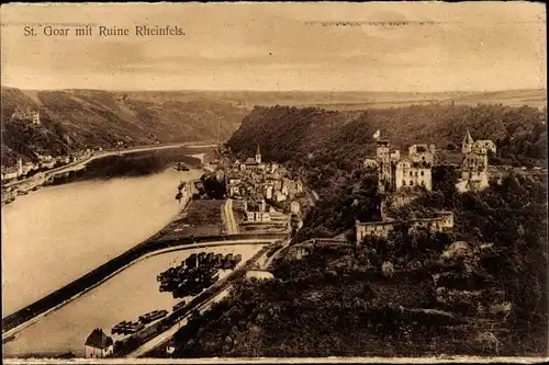 Ak St. Goar im Rhein Hunsrück Kreis, Ruine Rheinfels