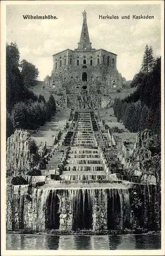 Ak Bad Wilhelmshöhe Kassel in Hessen, Herkules und Kaskaden