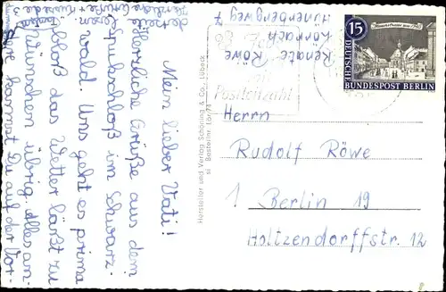 Ak Lörrach in Baden, Wiesental, Gedicht