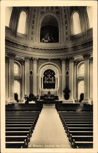 Ak Sankt Blasien im Schwarzwald, Inneres der Kirche