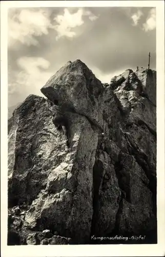 Ak Chiemgauer Alpen, Kampenaufstieg Gipfel