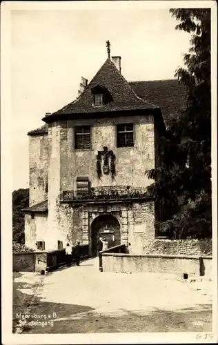 Ak Meersburg am Bodensee, Schloss, Eingang
