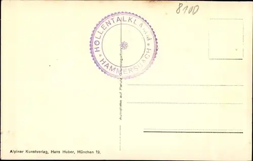 Ak Hammersbach Grainau, Höllentalklamm