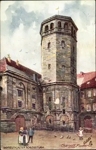 Künstler Ak Flower, Charles, Bayreuth Oberfranken, Alter Schlossturm, Tuck 642