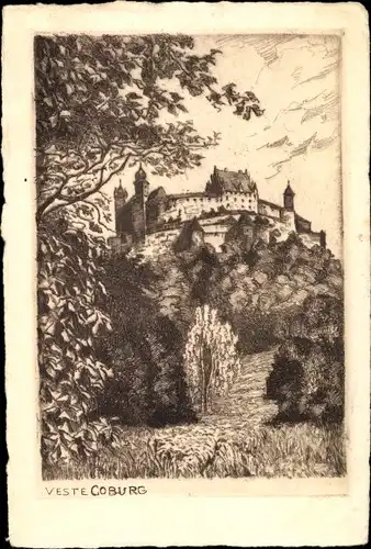 Künstler Ak Coburg in Oberfranken, Veste