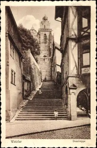 Ak Wetzlar an der Lahn, Domtreppe