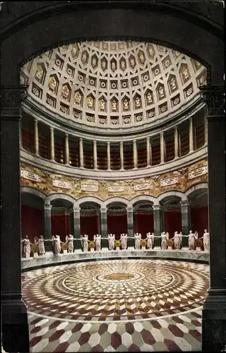 Ak Kelheim Niederbayern, Innenansicht der Befreiungshalle, Engelstatuen, Kuppel