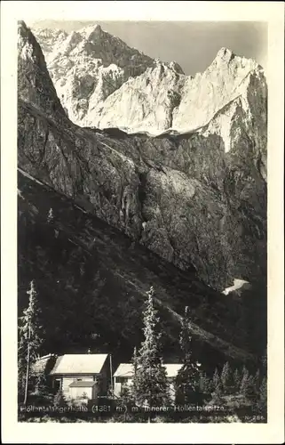 Ak Grainau in Oberbayern, Höllentalangerhütte, Höllentalhütte