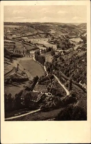 Ak Rothenburg ob der Tauber Mittelfranken, Taubertal von der Burg aus gesehen