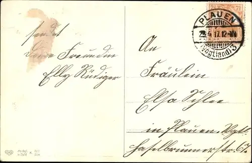 Ak Glückwunsch Geburtstag, Kinder, Vergissmeinnicht, Korb