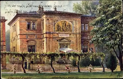 Künstler Ak Flower, Charles, Bayreuth in Oberfranken, Villa Wahnfried, Tuck 642