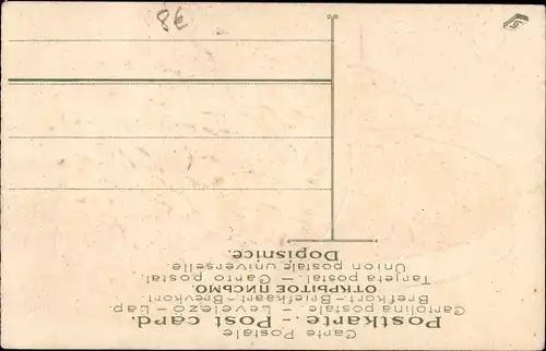 Präge Litho Souvenir, Holzpantoffel mit Veilchen und Meise, Vogel, Stiefmütterchen