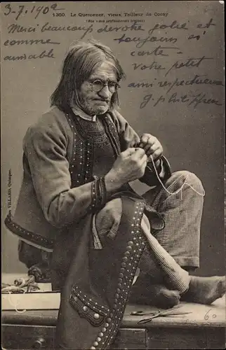 Ak Coray Finistere, Nos Vieux Professinnels Bretons, Le Quemener, vieux Tailleur de Coray