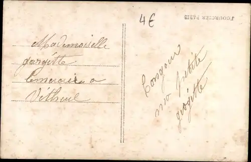 Ak Französischer Soldat und Junge in Uniform, Mädchen