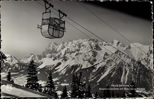Ak Haus Steiermark, Seilbahn zur Krummholzhütte mit Dachstein