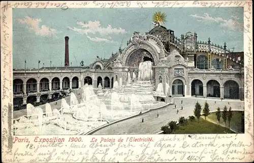 Ak Paris, Exposition 1900, Le Palais de l'Electricité