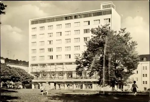 Ak Plauen im Vogtland, Kopfhaus, Springbrunnen