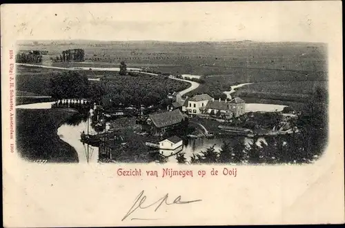 Ak Nijmegen Gelderland, Gezicht op de Ooij