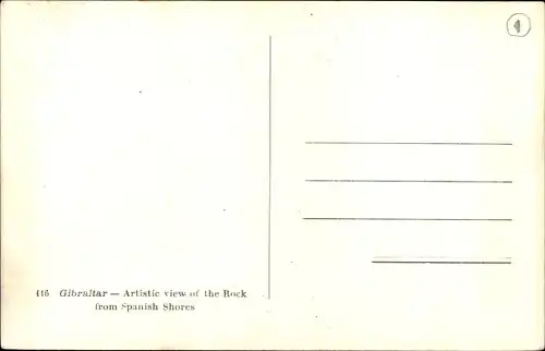 Ak Gibraltar, Blick vom spanischen Strand