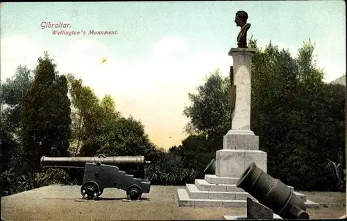 Ak Gibraltar, Wellington's Monument, canons