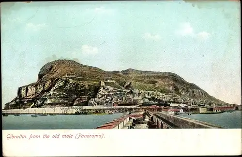 Ak Gibraltar, View from the old mole (Panorama)