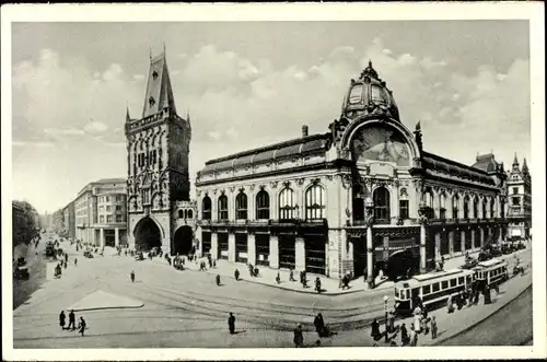 Ak Praha Prag Tschechien, Prasna brana a Representacni dum, Pulverturm, Repräsentationshaus