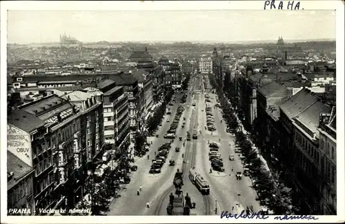 Ak Praha Prag Tschechien, Václavské náměstí, Wenzelsplatz