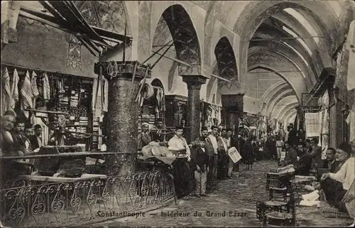 Ak Konstantinopel Istanbul Türkei, Interieur du Grand Bazar
