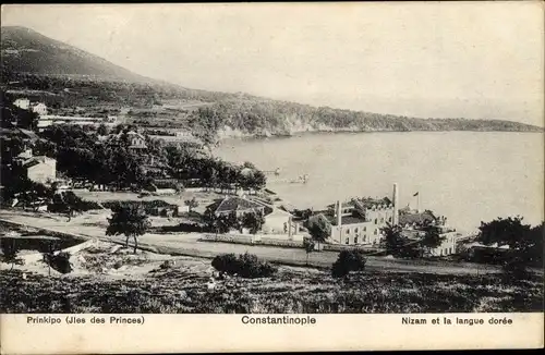 Ak Konstantinopel Istanbul Türkei, Prinkipo, Îles des Princes, Nizam et la langue dorée