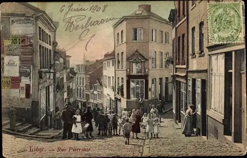 Ak Liège Lüttich Wallonien, Rue Pierreuse