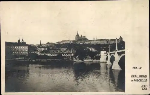 Ak Praha Prag Tschechien, Kral. Hrad od Rudolfina