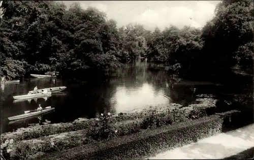 Ak Miskolctapolca Miskolc Mischkolz Ungarn, Wasserpartie, Ruderpartie