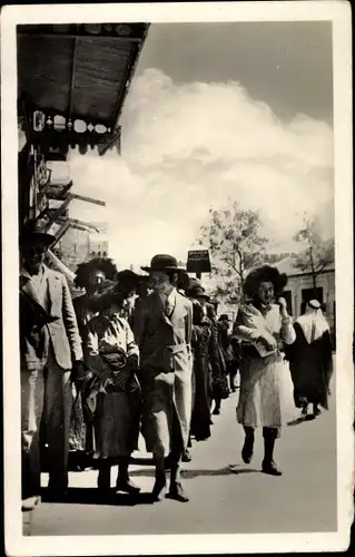 Judaika Ak Jerusalem Israel, Jüdisches Leben, Straßenszene