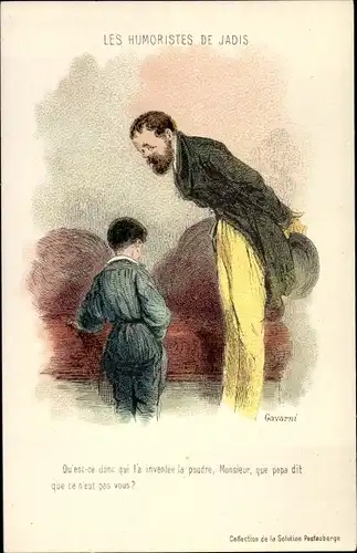 Künstler Ak Gavarni, Les Humoristes de Jadis, Mann, Kind