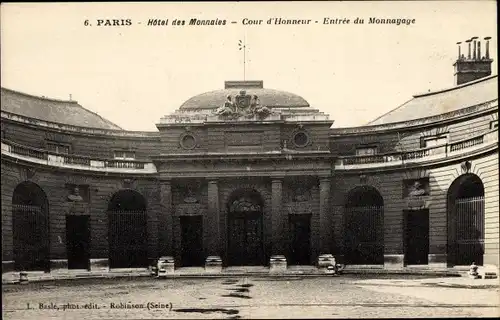 Ak Paris, Hôtel des Monnaies, Cour d'Honneur