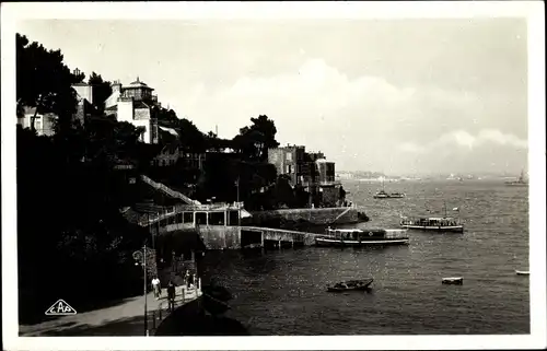 Ak Dinard Ille et Vilaine, Vue prise de la terrasse du Yachting Club