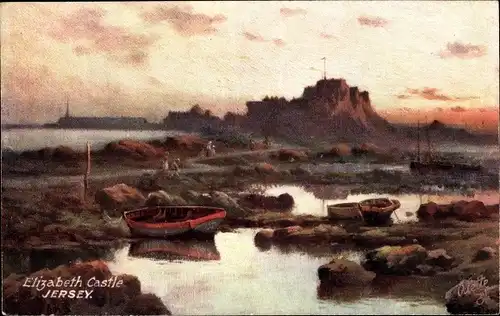 Künstler Ak Saint Helier Kanalinsel Jersey, Elizabeth Castle