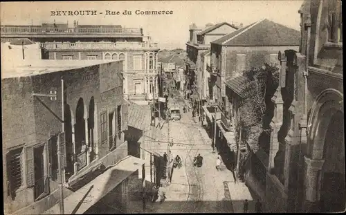 Ak Beirut Beyrouth Libanon, Rue du Commerce
