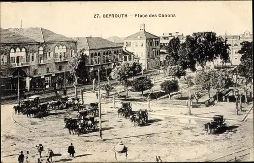 Ak Beirut Beyrouth Libanon, Place des Canons