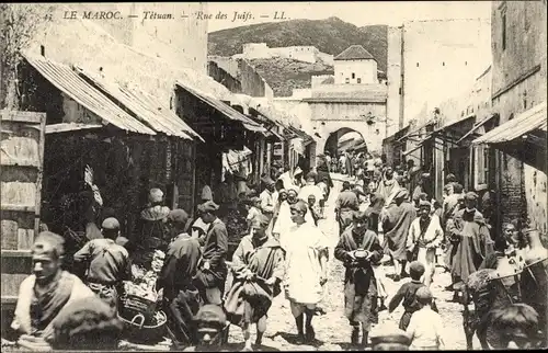 Ak Tetuan Tétouan Marokko, Rue des Juifs